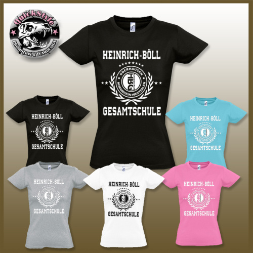 T-Shirt Girlie &quot;Heinrich-B&ouml;ll-Gesamtschule&quot;